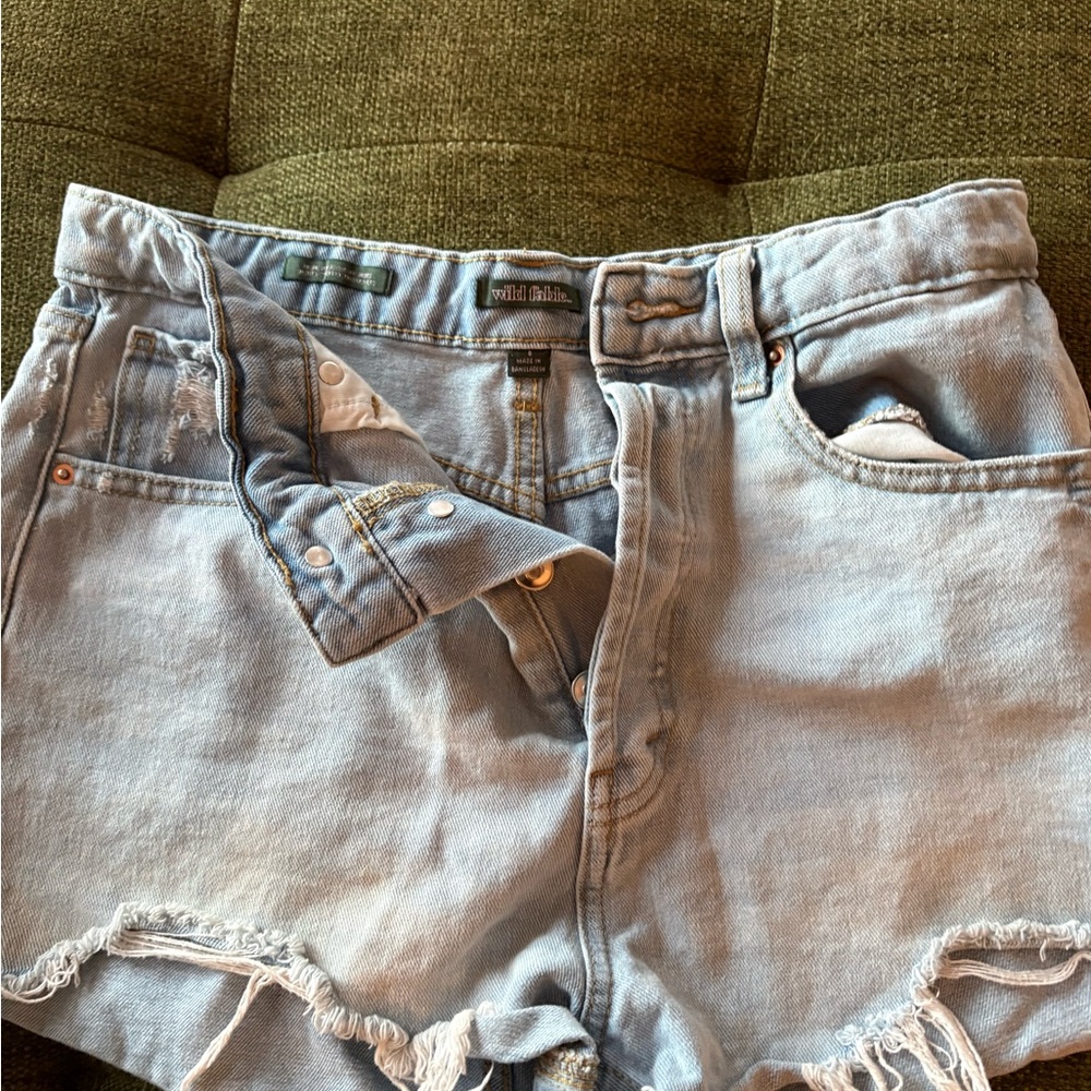 Wild Fable Distressed Light Blue Jean Shorts